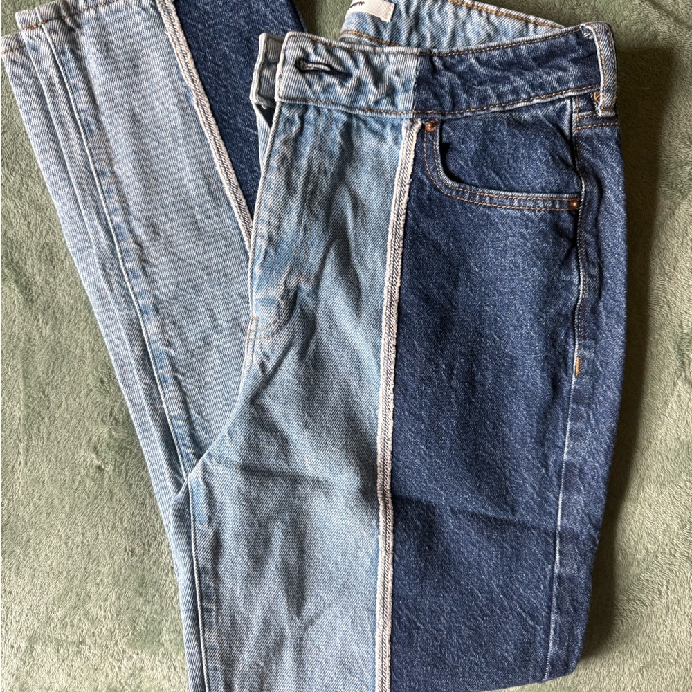 PacSun Women's Two-Tone Mom Jeans